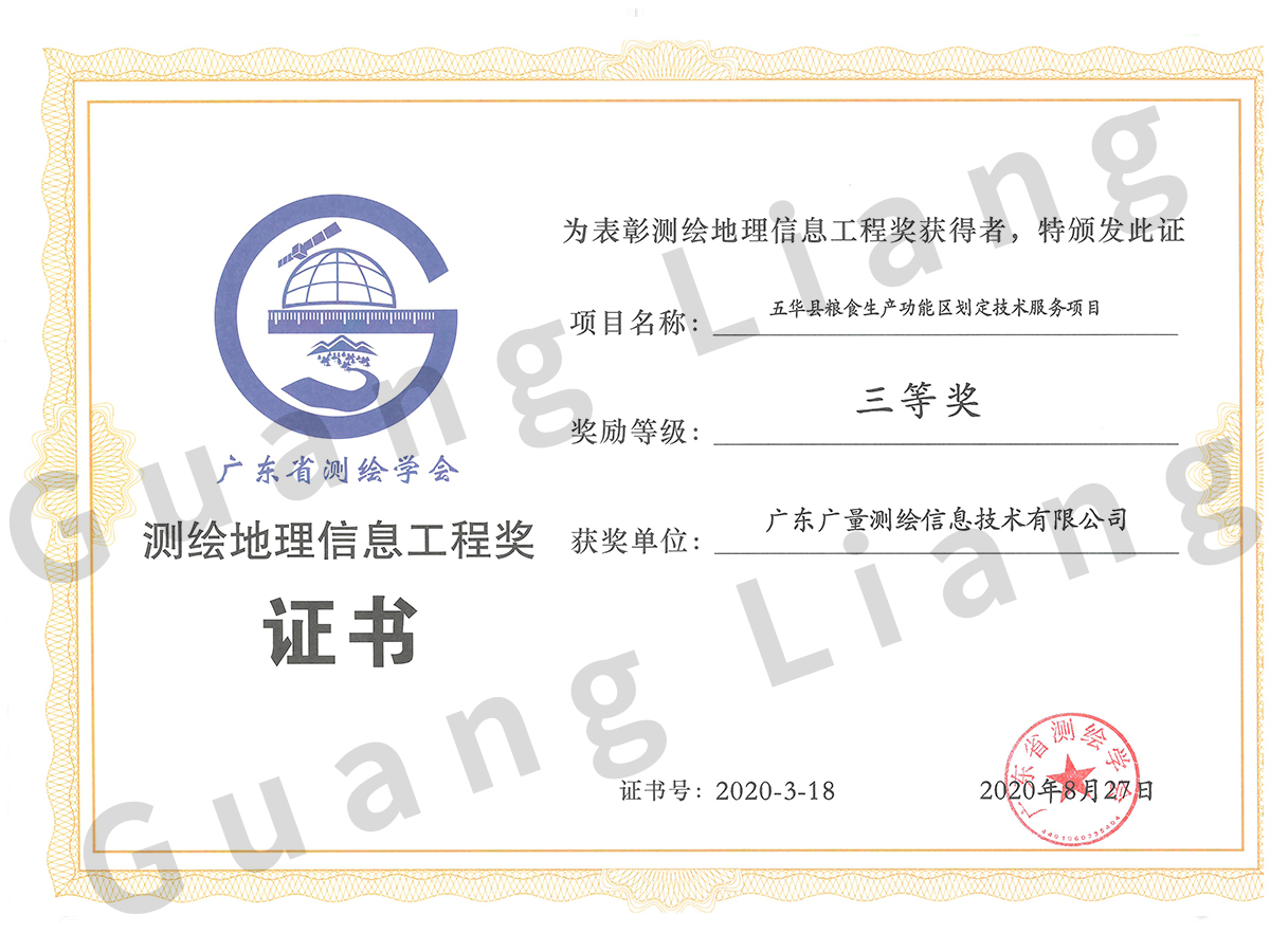 2020年测绘地理信息工程奖